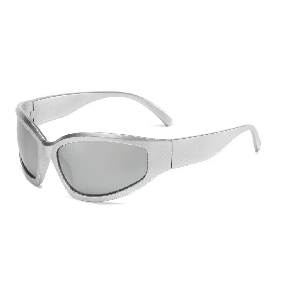 Men Sunglasses Fashion Luxury Style Outdoor Silver Frame Mirror‎ Lens New Gangs